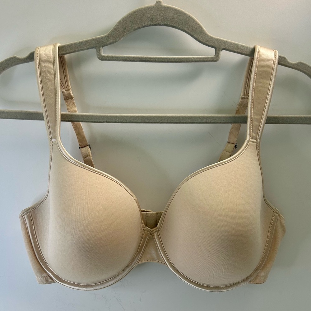 SOMA Lightly Padded Wide Adjustable Straps Cream Bra Size 36D